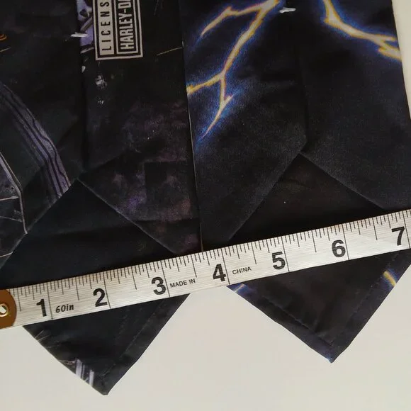 Harley Davidson 100% Polyester Vintage Necktie Set of 2 GUC - Picture 6 of 6